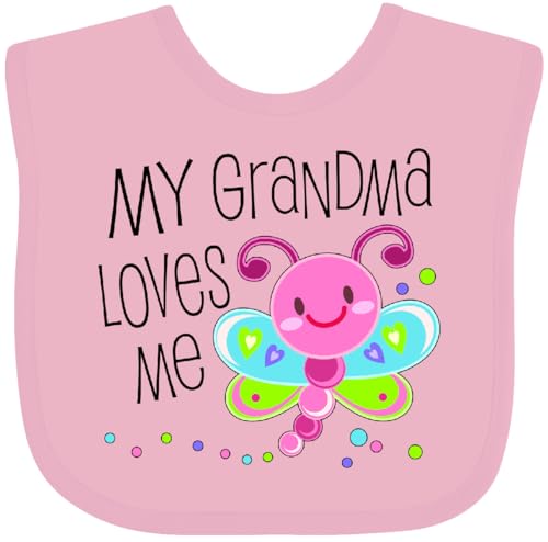 inktastic My Grandma Loves Me- Cute Dragonfly Baby Bib