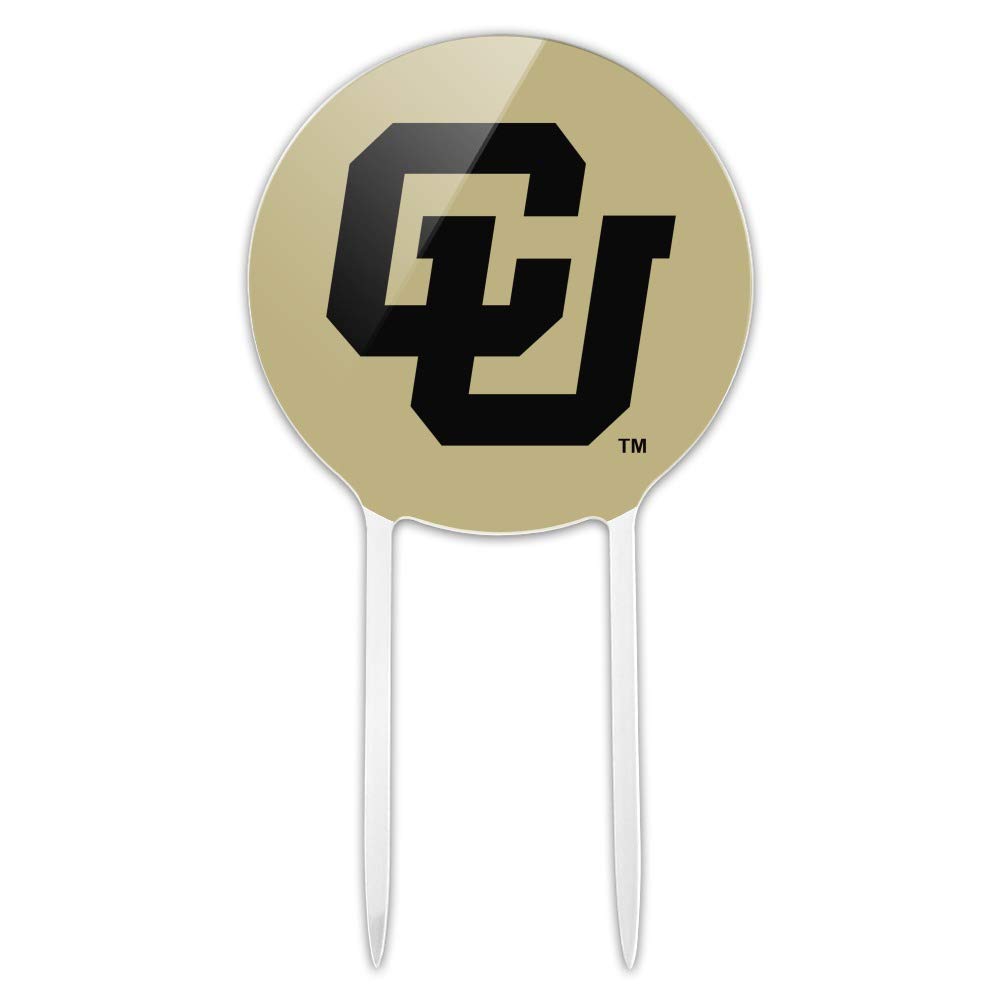 Acrylic University Of Colorado Logo Secondary Cake Topper Party Decoration For Wedding Anniversary Birthday Graduation