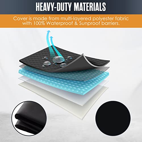 Houseables Washer and Dryer Covers, Washing Machine Cover, Washer Machine Protector, For Top Load & Front Load, Wash And Dry Laundry Protection, For Outside, Outdoor, Waterproof, Dust, Black, 2 Pack - Thumbnail 7