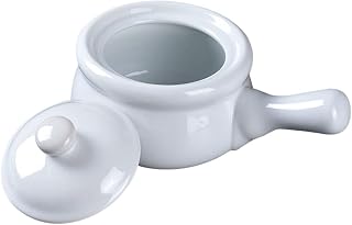 Mini Stew Pot Ceramic Soup Pot Lid for Simple Cooking Easy to Clean Store for Home