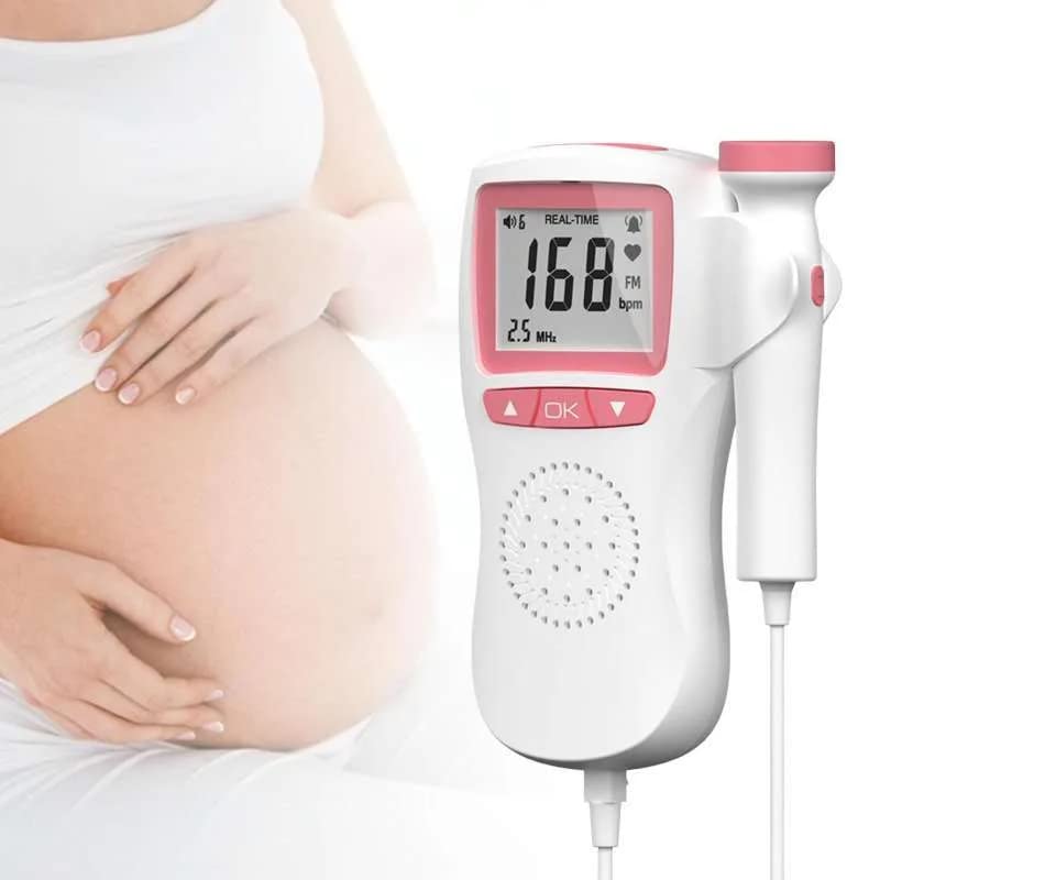 Image of QAWACHH Professional Fetal Doppler (Pocket Friendly) with Sound Alarm Function and Built-in Speaker