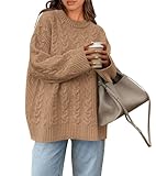 Design : le pull surdimensionné dispose de manches longues élégantes avec poignets côtelés, ce qui vous donne un look tendance ample et ample. Offre une couverture et une chaleur étendues pour vos bras par temps froid. Design surdimensionné offrant une silhouette confortable et spacieuse