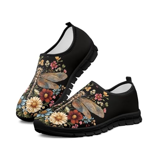JoyLamoria House Artistic Animal Print Shoes for Women Wide Soft with Arch Support Stylish Sneaker Holiday2