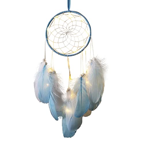 CHUXI Traum-Anhänger, Wanddekoration, Kristallstein, handgefertigt, Traumschlafzimmer, Boho-Heimdekoration, Hochzeitsdekoration, Bastelgeschenk Infrarot Deckenstrahler (Sky Blue, One Size) Cover