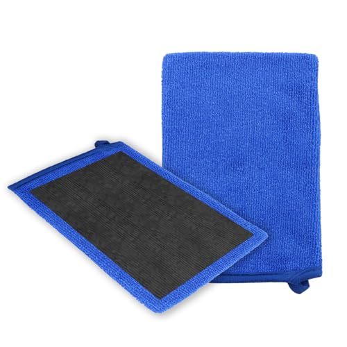 VKQTS 2PCS Car Clay Mitt Auto Detailing Anti-Scratch Soft Clay Bar Mit for Car Surface Detailing Reusable Clays Mitt for Cars Detailings as Clays Towel for Paint Glass Metal
