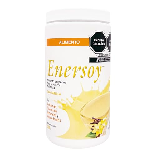 Enersoy Polvo para Preparar Malteada Sabor Vainilla 500g. Salud Natural