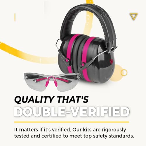 TradeSmart High-Performance Earmuffs for Shooting Range & Shooting Eye Protection Glasses + Firearm Confidence Course