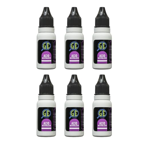 Gold Silver Platinum Jewelry Test Stone Cleaner Neutralizer Solution 1/2 oz Bottles Set of 6