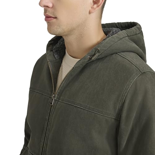 Image of Levi's Men's Workwear Cotton Canvas Hooded Bomber Jacket