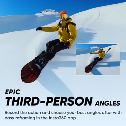 Image of Insta360 X3 Snow Kit (New Version) - 360 Action Camera with 5.7K 360 Active HDR Video, 4K Single-Lens Camera, Waterproof, FlowState Stabilization, 2.29 inch Touchscreen, AI Editing, Wintersports