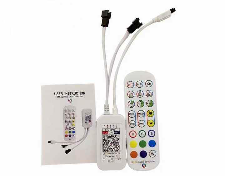 Tira LED WS2815 3.4 pies 144 LEDs blanco PCB miniatura 4