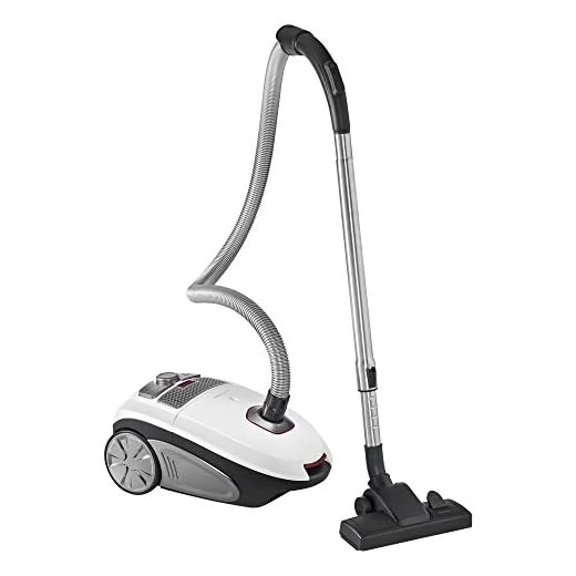 ProfiCare PC-BS 3041 - Aspirador de Suelo con Sistema de 3 microfiltros, Tubo telescópico de Acero Inoxidable, Filtro HEPA, Ruedas de Goma, Color Blanco