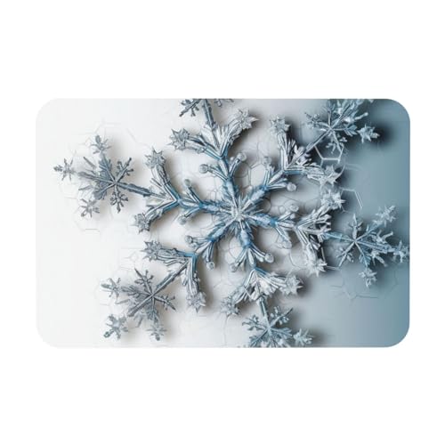 Tapis de bain en pierre flocon de neige antidérapant