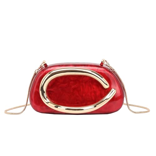 Image of Acrylic Clutch Purse for Women Marbling Evening Wedding Handbags Acrylic Shell Box Purses for Party Prom Cocktail