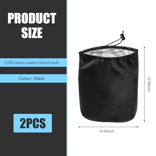 Image of Car Windshield Cover for Ice Rearview Mirror Snow Covers, Car Rearview Mirror Snow Cover , 210 D Silver Coated Oxford Cloth Reflector Frost Snow Cover, Drawstring Closure Quick Installation Accessory