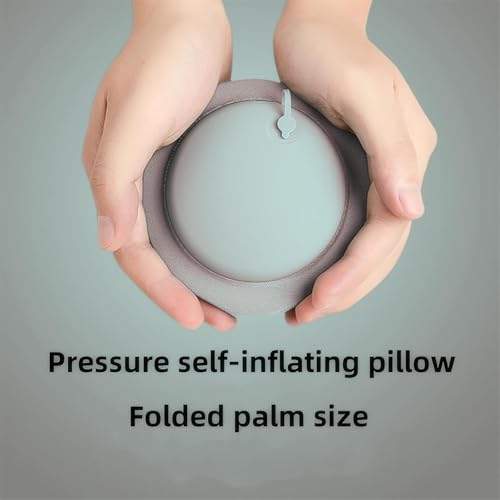 Image of Polyester Inflatable Travel Pillow For Sleeping Airplane - Inflatable Neck Pillow For Traveling On Plane, Press To Inflate,Portable Travel Neck Pillow.(Multicolor)