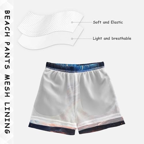 Boys Beach Board Shorts Dragon Cloud Monster Swim Trunk Teen Swimwear4