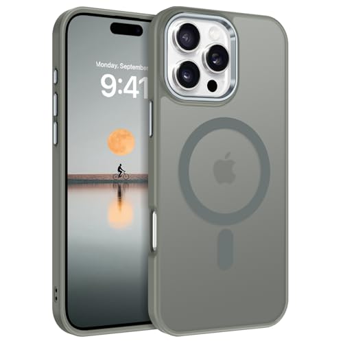 Image of BENTOBEN for iPhone 16 Pro Case [Compatible with Magsafe] Magnetic Matte Phone Case iPhone 16 Pro Translucent Slim Shockproof Women Men Protective Cover Cases for iPhone 16 Pro 6.3 inch, Grey