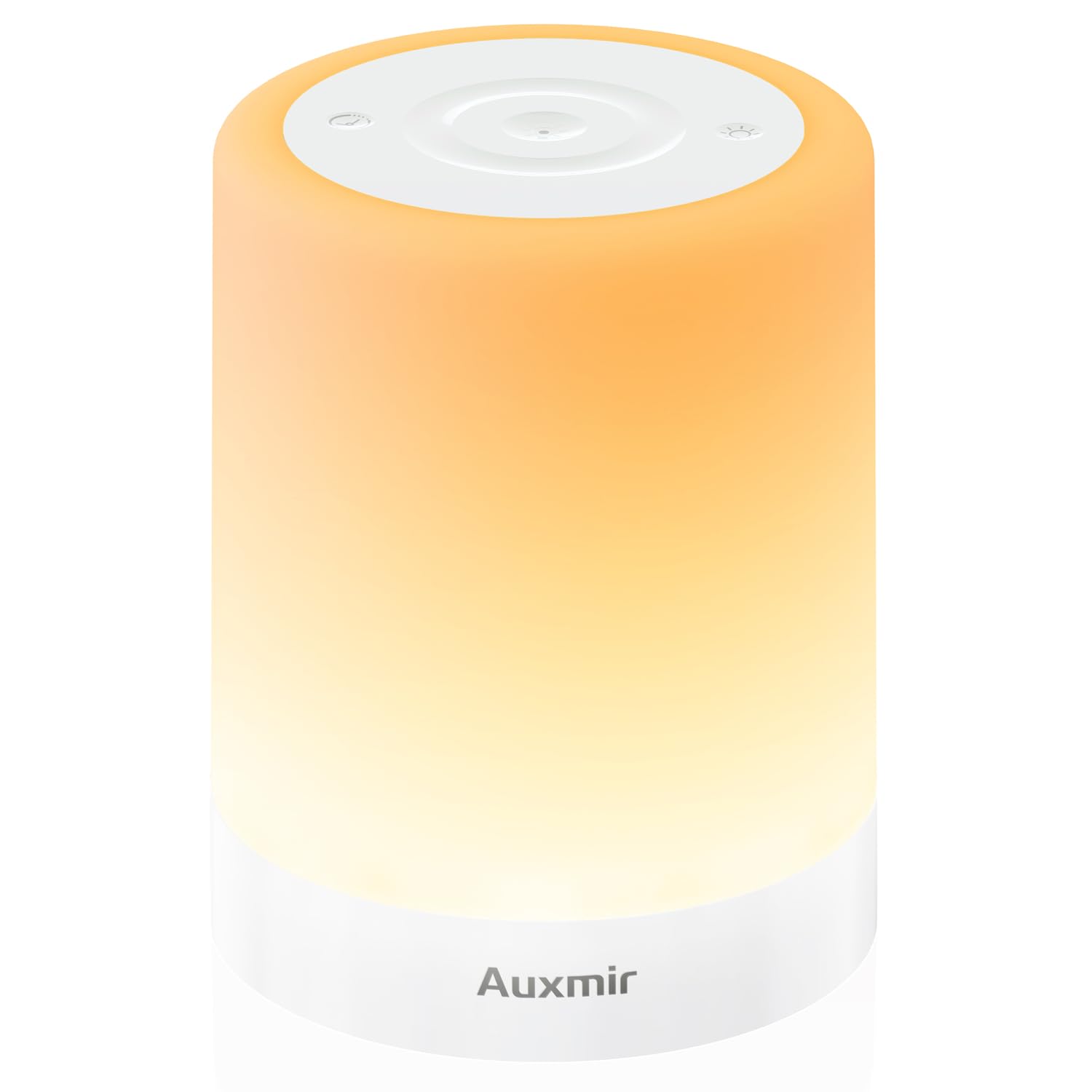Auxmir Lampada da Comodino LED Touch, Luce Notturna senza Fili, Colori RGB, 4 Modalità, 5 Livelli di Luminosità, Ricaricabile 3000mAh, Funzione Timer, Lampada LED per Cameretta, Camera da letto
