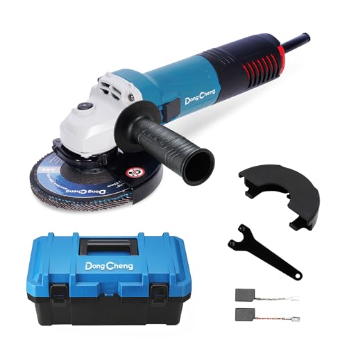 Dong Cheng Angle Grinder 115mm 800W, Compact Angle Grinder with Storage Hard Case & Quick-Change Guard, Professional for Cutting, Grinding, Polishing & Rust Remove