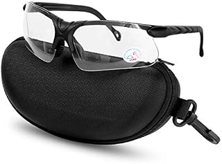 XAegis Shooting Glasses with Case, Polycarbonate Lens and Rubber Nose Padding Anti Fog