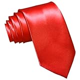 WOXVM Men's Ties Classic Solid Satin Tie Pure Color 3.15' (8CM) Mens Necktie With Multiple Colors, Premium Formal Black Neck Ties For Men Business Wedding Party Work Tie