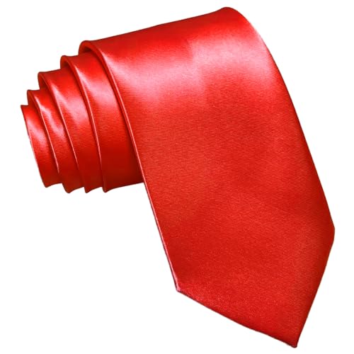 Image of WOXVM Men's Ties Classic Solid Satin Tie Pure Color 3.15 inch Mens Necktie, Premium Formal Black Ties For Men Business & Wedding