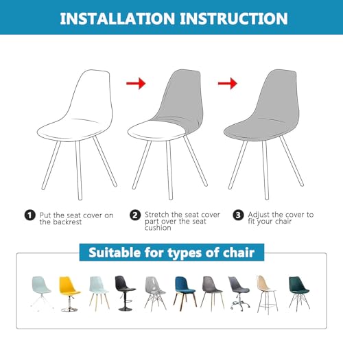 Housses de chaise de salle à manger extensibles pour protéger des taches et usures - 7