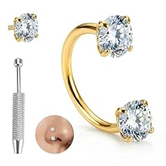 20G White/8mm-Gold Ring