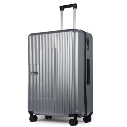 Image of Move-Meant Travel Pro Small & Medium 55 & 66Cm Suitcase 8 Wheels Number Lock Poly Carbonate Silver Trolley Bag for Men & Women | 360 Degree Wheeling Luggage | Trolley Bags for Travel