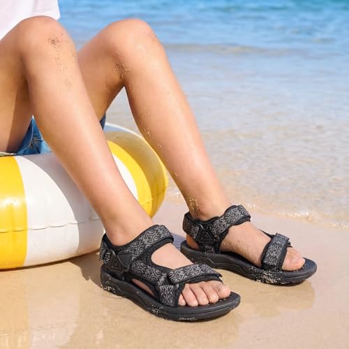 Image of DREAM PAIRS Boys Girls Sandals Kids Adventurous Light-Weight Adjustable Straps Summer Water Shoes (Toddler /Little Kid /Big Kid)