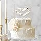 BETESSIN Tortendeko Hochzeit - Just Married Cake Topper - Mini Girlande für Hochzeitstorte - Kuchendekoration für Hochzeiten
