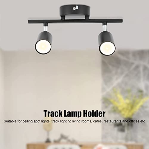 image for GUPE Track Lighting Kit, 2 Light E27 Flexible Rotatable Round Ceiling 
