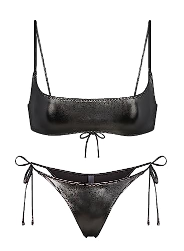 Bikini métallique pour vos fêtes au bord de la piscine et journées de bronzage intensif