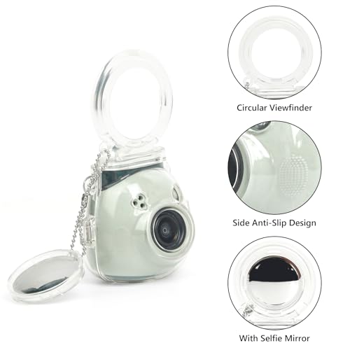 Funda transparente rígida para Instax Mini PAL con espejo miniatura 4