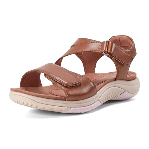 Cobb Hill Fiah Women's Sandal, 9 2A(N) US, Brown Leather