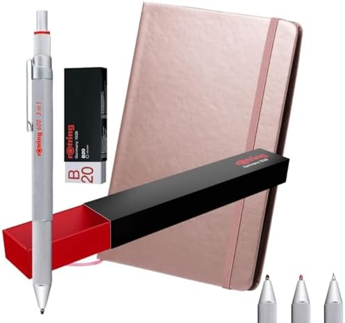 Rotring Notebook rOtring 600 3-in-1 Multicolour Pen and Mechanical Pencil + A5 Notebook ...