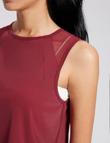 Crop Workout Tops for Women Tank Athletic Running Shirts Mesh Yoga Tops Gym Sleeveless Clothes4