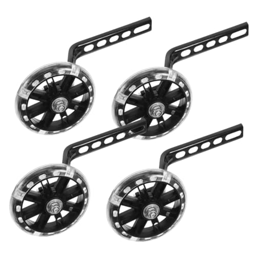 Veemoon 2 Pares de Ruedas de Entrenamiento para Bicicleta con Soportes Ajustables, Ruedas de Equilibrio Reemplazables y Silenciosas, Color Negro miniatura 1