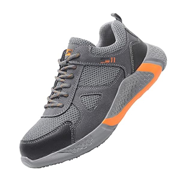 Staal Toed Werkschoenen Veiligheidsschoen Heren Dames,Veiligheidsschoenen Met Stalen Cap Beschermt De Voeten Tegen Vallende Of Rollende Voorwerpen,Grey▁41