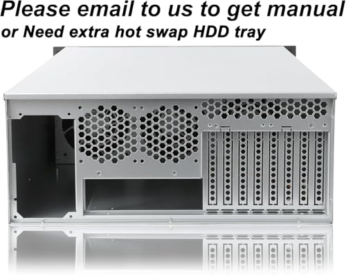 Image of RackChoice 4U Rackmount Server Chassis 8-Bay 12Gbps Hot-Swappable SATA /SAS, EATX /ATX Compatible, Alloy Steel, Black, Ideal for Data Centers & SMBs