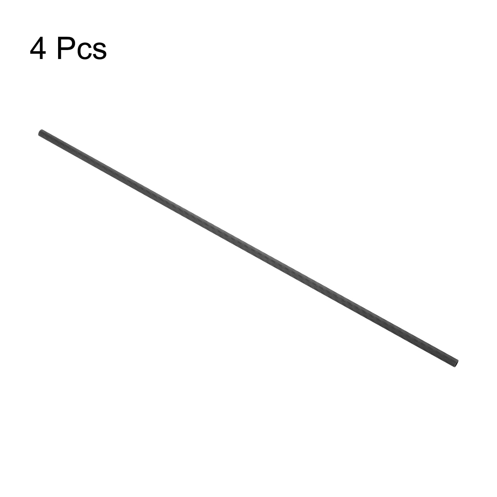 QUARKZMAN 4 Pcs Tube en Fibre de Carbone 6 x 8 x 500mm Surface Mate Tige 3K Enroulée en Rouleau en Carbone naturel Tubage Rond pour Avion RC Multicoptère