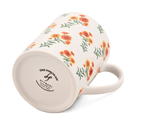 Image of Hitkari Porcelain Coffee Mug - Set of 2, White, 350ml