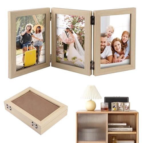 Xyvor Aufklappbarer Bilderrahmen 3 Bilder 10 X 15 Cm 3Er Bilderrahmen...