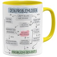 Problemlöser Tasse – Lustige Bürotasse Mit Flowchart Für Chefs & Kollegen