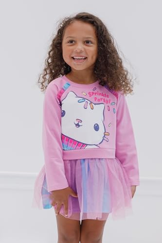 DREAMWORKS GABBY'S DOLLHOUSE Pandy Paws Cakey Cat Girls French Terry Dress Toddler to Big Kid2