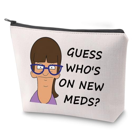 ZJXHPO Aunt Gayle Guess Cosmetic Bag Guess Who's On New Meds Makeup Bag With Zipper Gayle Toiletry Bag (Guess Meds)