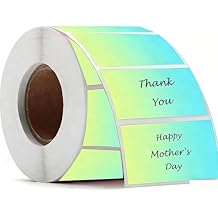 2.25"x1.25" Direct Thermal Labels,Colorful Shipping Thermal Stickers,Multi-Purpose Square Labels for Christmas Party,Gift Wrapping500pcs/roll