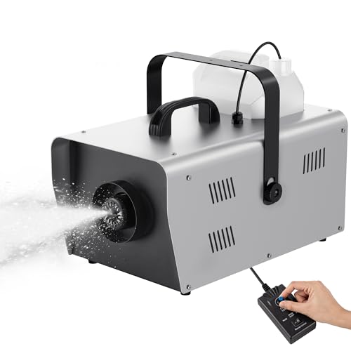 1500W Hochleistungs-Schneemaschine mit kabelgebundener Fernbedienung – Starker Schneefall für Weihnachtsmärkte, Hochzeiten und Kinderpartys – Innen-/Außeneinsatz