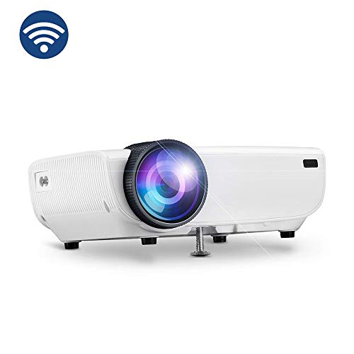 Ai LIFE Video proiettore a LED Proiettore da 3600 Lumen HD 1080P con proiettore LED Native 800 * 480P 130"Proiettore LCD Smartphone Compatibile elettronico, TV Box, Laptop,White